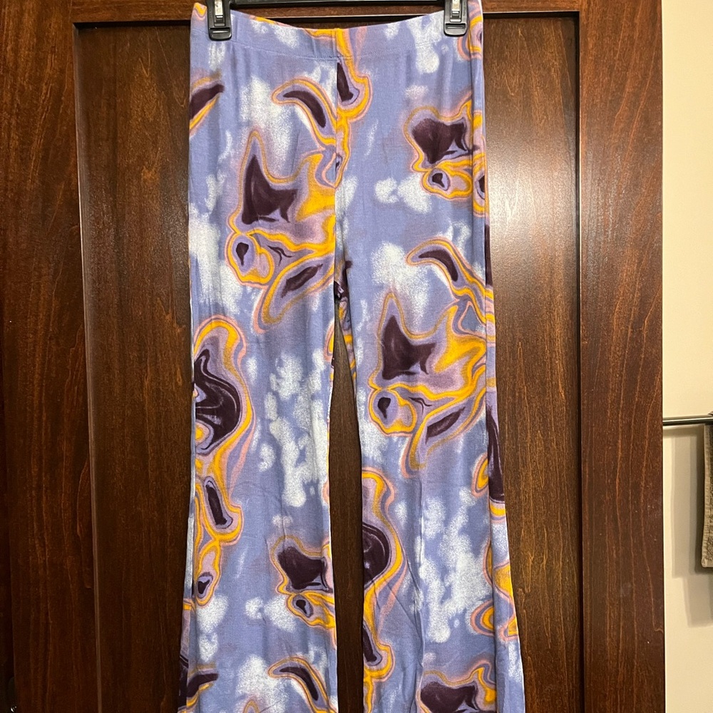 watercolor flare leggings